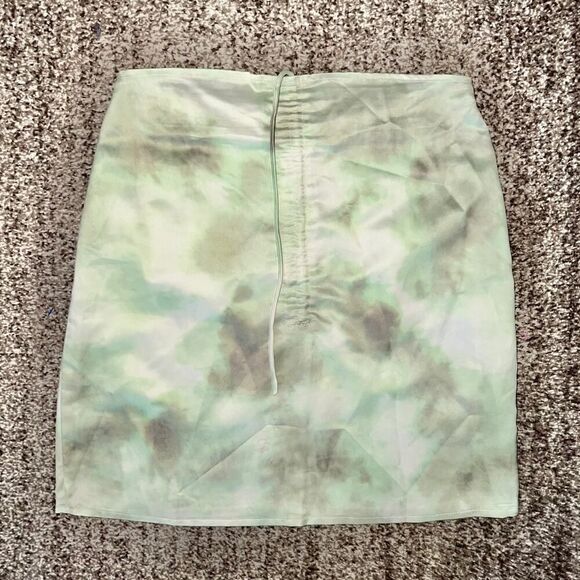 Princess Polly Women's Sage Green Tie Dye Celebration Mini Skirt Size 2 - Picture 1 of 6
